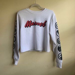Marvel Crop Crew Neck Sweater